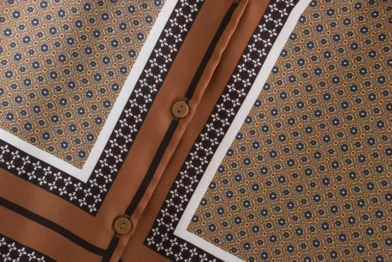 CC40 принтованный-9436 европейский и американский стиль пижамы рубашка