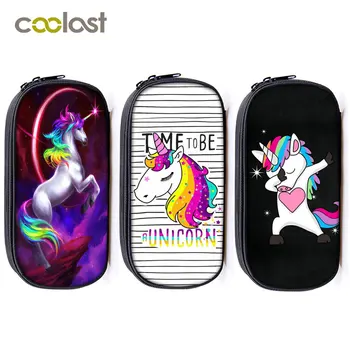 

Cartoon Unicorn Bag Pencil Holder Boys Girls Stationery Bag Children School Case Cute Pet Cat Dog Coin Purse Women Toiletry Bag