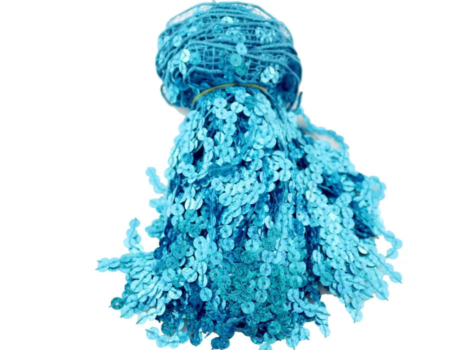 light blue 15 см Ширина 3 ярдов Красочные Блестки кисточкой бахрома танец живота костюм отделка для DIY одежда аксессуары dentelle borlas fleco - Цвет: light blue