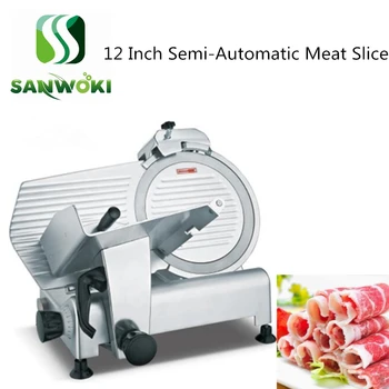 

12 inch Meat Slicer machine mutton roll cutting machine cheese slicer semi-Automatic frozen beef slicer ham meat planing machine