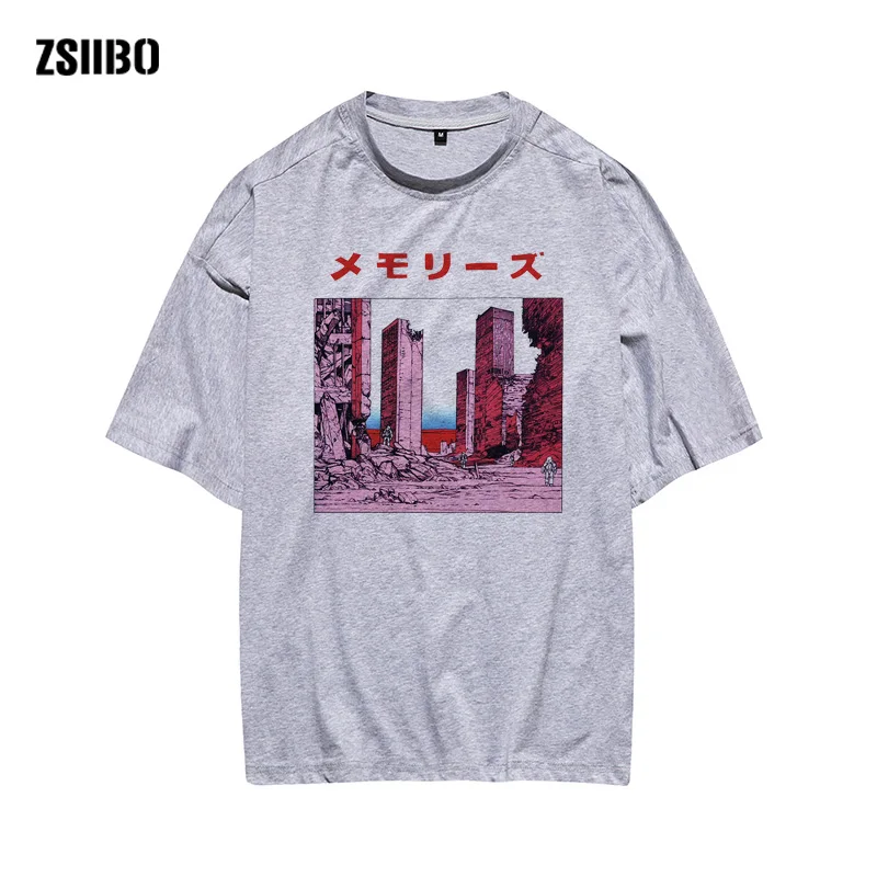 gray Новинка, harajuku, мужская летняя футболка с круглым вырезом и коротким рукавом, Мужская футболка с аниме, Bluntcustomize, Забавные футболки в стиле хип-хоп, футболки, топы белого цвета - Цвет: gray