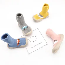 TONSEN – chaussettes intérieures chaudes en éponge pour enfants, chaussures de marche épaisses avec motifs de dessin animé, nouvelle collection hiver 2021