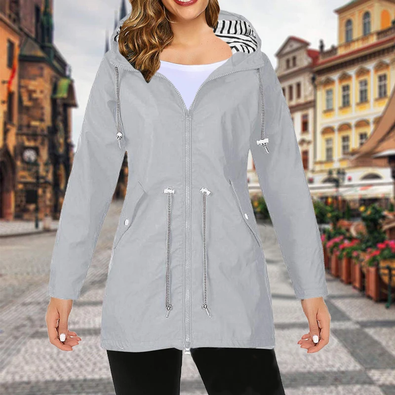 incredible  XINKAI 2019 Women Jacket Coat Waterproof Transition Jacket Outdoor Hiking Clothes Lightweight Rainc