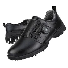 Обувь для гольфа мужские водонепроницаемые уличные кроссовки автоматические вращающиеся шипы Нескользящие дышащие PGM обувь для гольфа golf schoenen heren