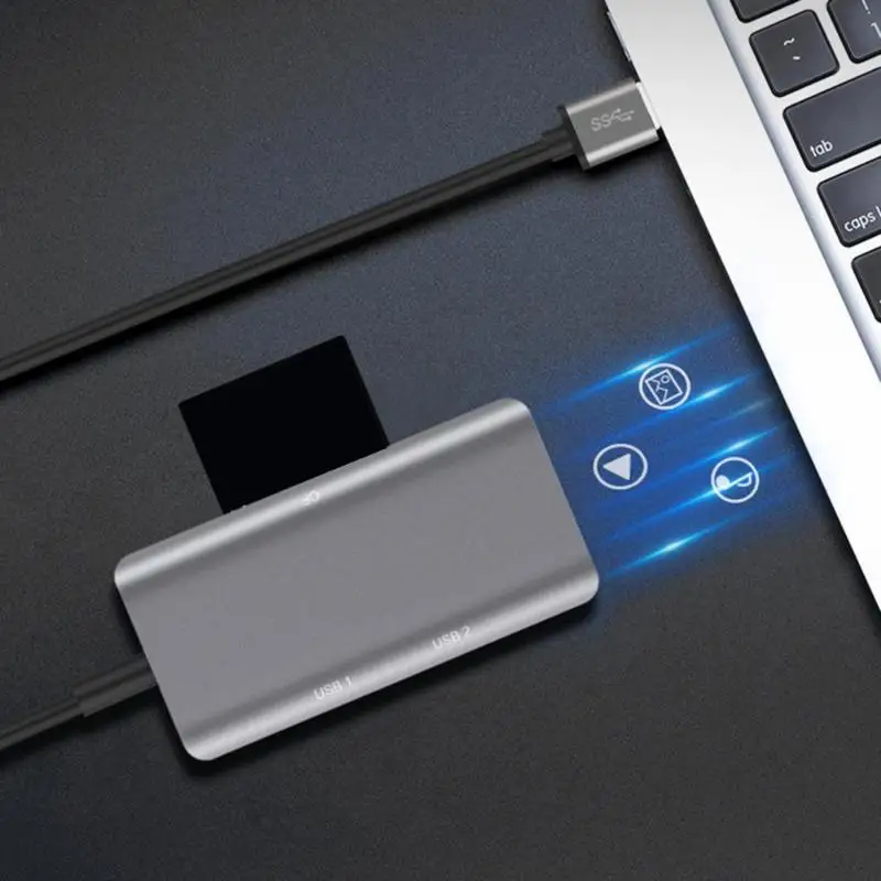 Горячая type-C концентратор умелое производство Универсальный USB 3,0-Dual USB 3,0+ TF/CF кард-ридер док-концентратор адаптер конвертер