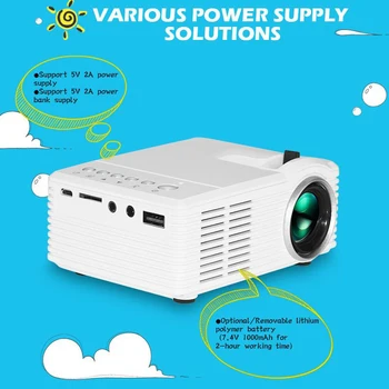 

4K HD 3D Mini Smart Projector DLP D-TV AV USB TF Home Theater Cinema VDX99
