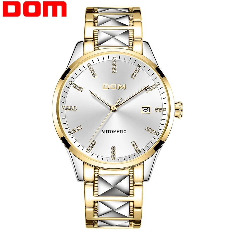 DOM Men Automatic Mechanical Watch Gold Color Vintage Watch Mens 30M Waterproof Watch Top Brand Luxury Men Clock M-1278DG-7M DOM Men Automatic Mechanical Watch Gold Color Vintage Watch Mens 30M Waterproof Watch Top Brand Luxury Men Clock M-1278DG-7M