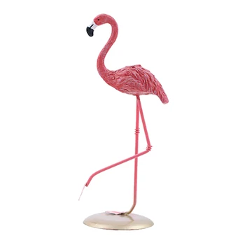 

Resin Animal Figurine, Realistic Flamingo Figure Stand Statue Tabletop Ornament Decoration Miniatures
