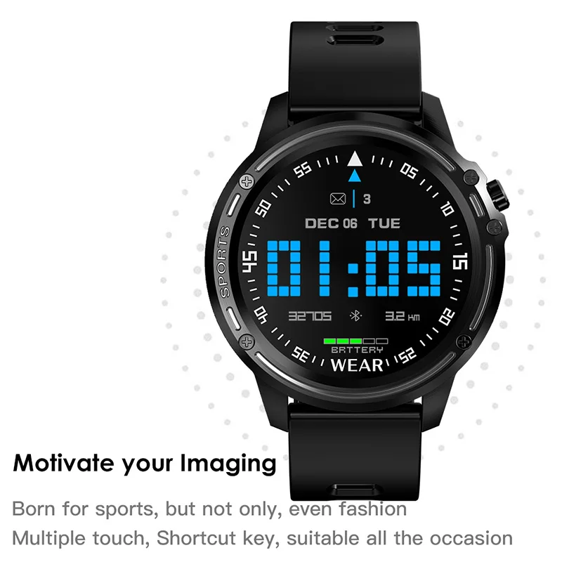 Timewolf 2020 New Smart Watch IP68 Waterproof Swimming Smartwatch Blood Pressure Smart Watch for Apple Iphone Android Phone