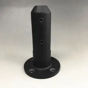 

YL wholesale round glass railing with black spigots