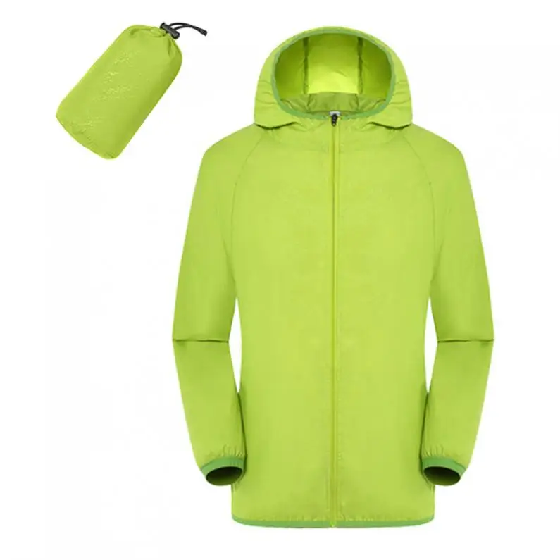 green hiking jacket