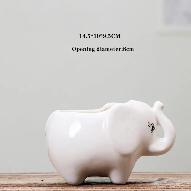 Милые животные Elepahnt форма керамический цветочный горшок Hippopotamus мини горшок для суккулентов для дома и сада