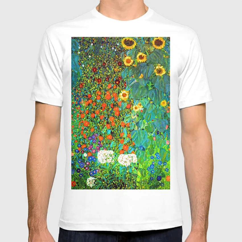 Gustav klimt сад с подсолнухами футболка gustav klimt садовые цветы