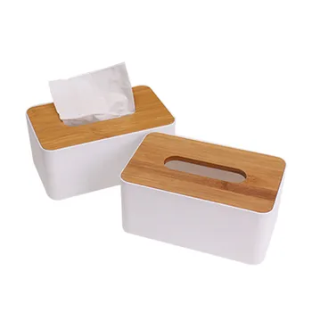

Desktop Bamboo Wood Tissue Box Creative Multi-Function Mobile Phone Rack Holder Paper Towel Box Organizer Home Car Office