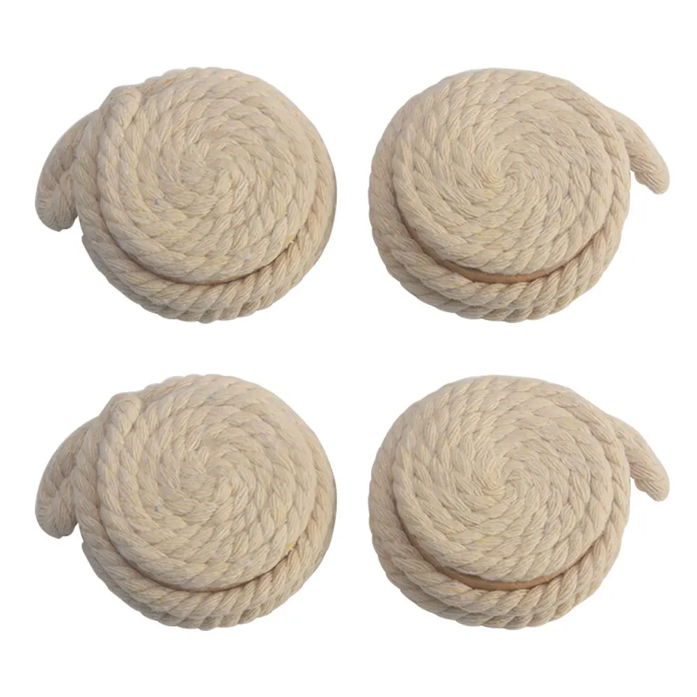 Pastorale Round Wooden Ball Cotton Rope Curtains Tieback Magnet Curtains Holder