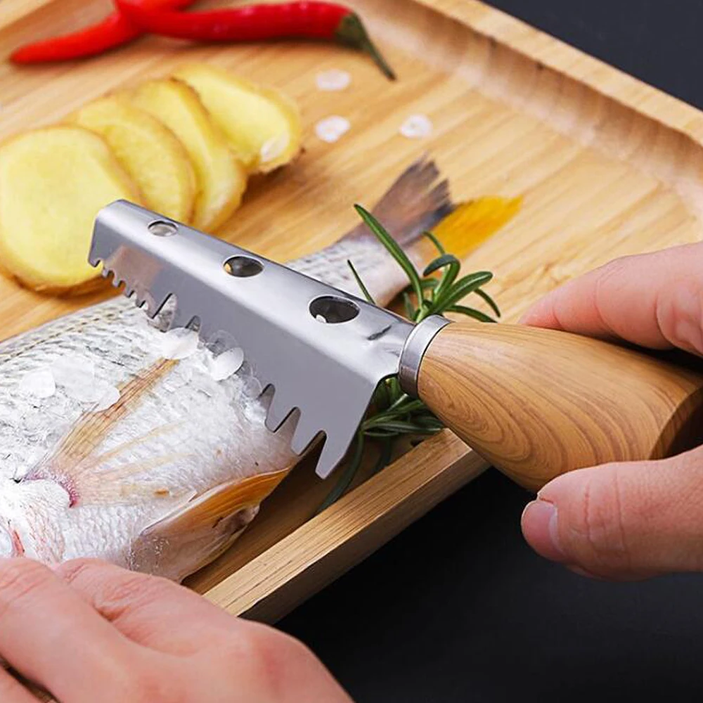 Stainless Steel Fish Skin Brush Scraping Fishing Scale Brush Graters Fast Remove Fish knife Cleaning Peeler Scaler Scraper