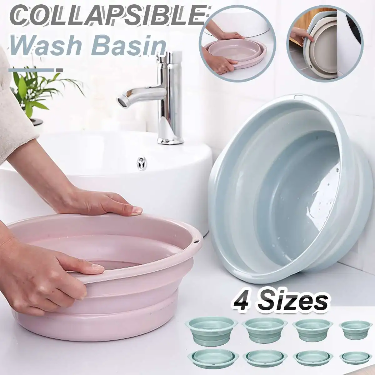 Details about   Portable Washbasin Bucket Folding Laundry Outdoor Camping Fishing Car Wash Tool