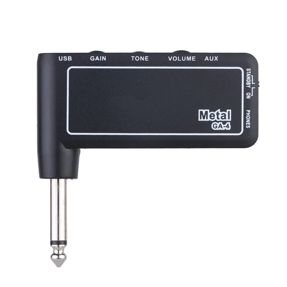 Durable Tone Rechargeable Electric Accessories Headphone Amplifier Bass Mini Portable USB Guitar Plug Phone ABS Classic Rock