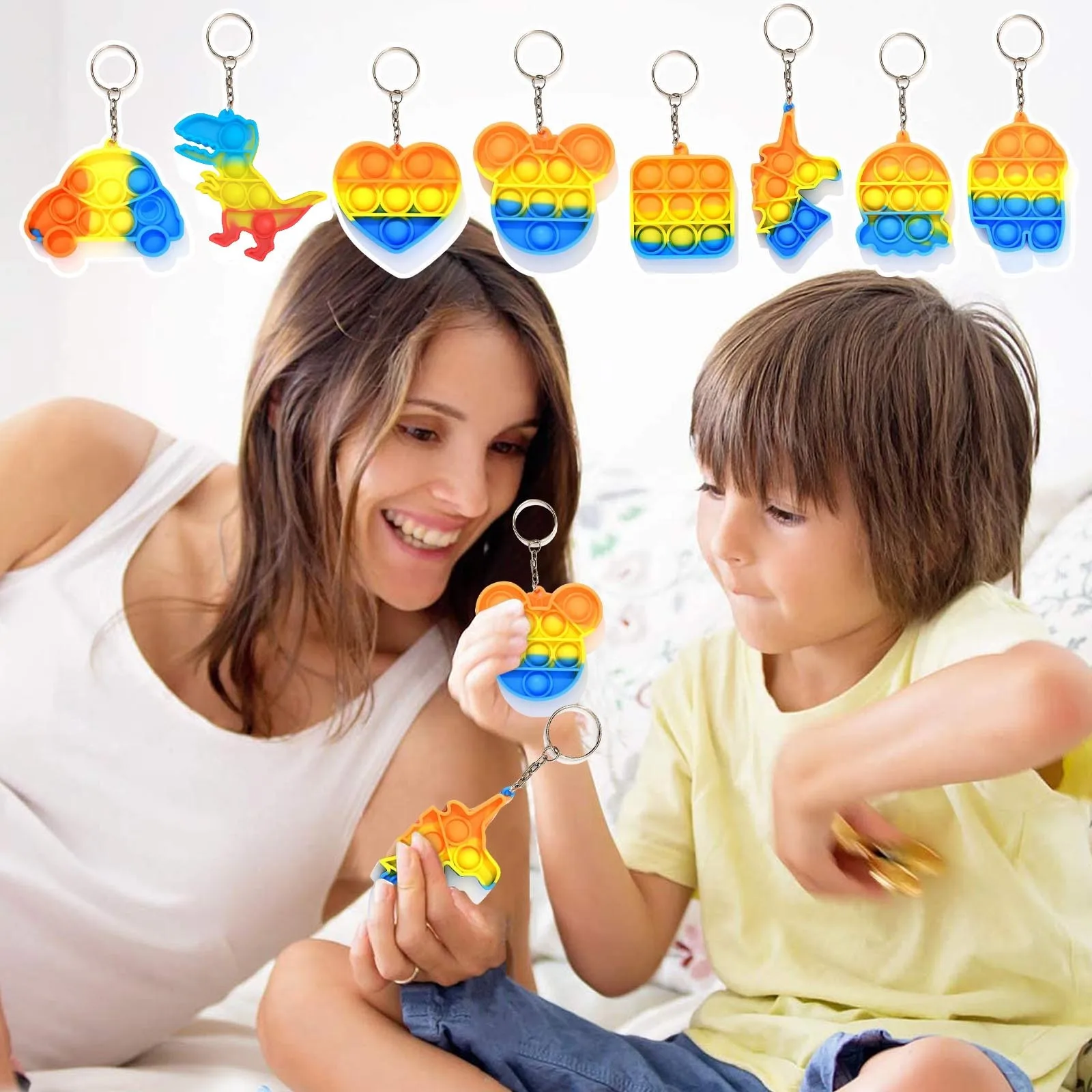 Mini Pops Figet Toy Children Adult Pressure Reliever Keychain Fidget Toys Anti Stress Controller Educational Pop | Игрушки и хобби