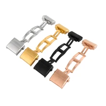 20 мм серебристый, золотой, черный цвет, розовое золото, прочная нержавеющая сталь, регулируемая застежка, Застежка Для резинового ремешка, бабочка 20 мм серебристый, золотой, черный цвет, розовое золото, прочная нержавеющая сталь, регулируемая застежка, Застежка Для резинового ремешка, бабочка