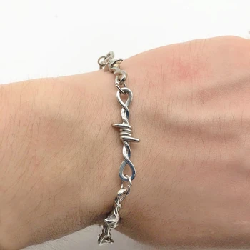 Small Wire Brambles Iron Unisex Choker Bracelet Women Hip-hop Gothic Punk Style Barbed Wire Little Thorns Bracelet Choker Gifts