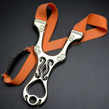 

Hot sale strong slingshot stainless steel high strength alloy flat rubber band slingshot flat rubber band combination set