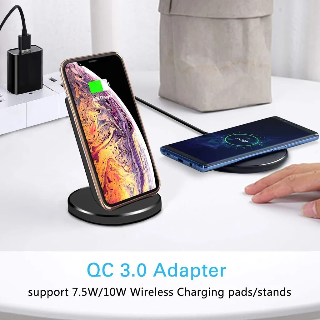 Быстрая быстрая зарядка QC 3,0, зарядное устройство для путешествий, дома, переменного тока, для телефона, USB, зарядное устройство с европейской вилкой, портативное, 9 В/2 А, быстрый выход