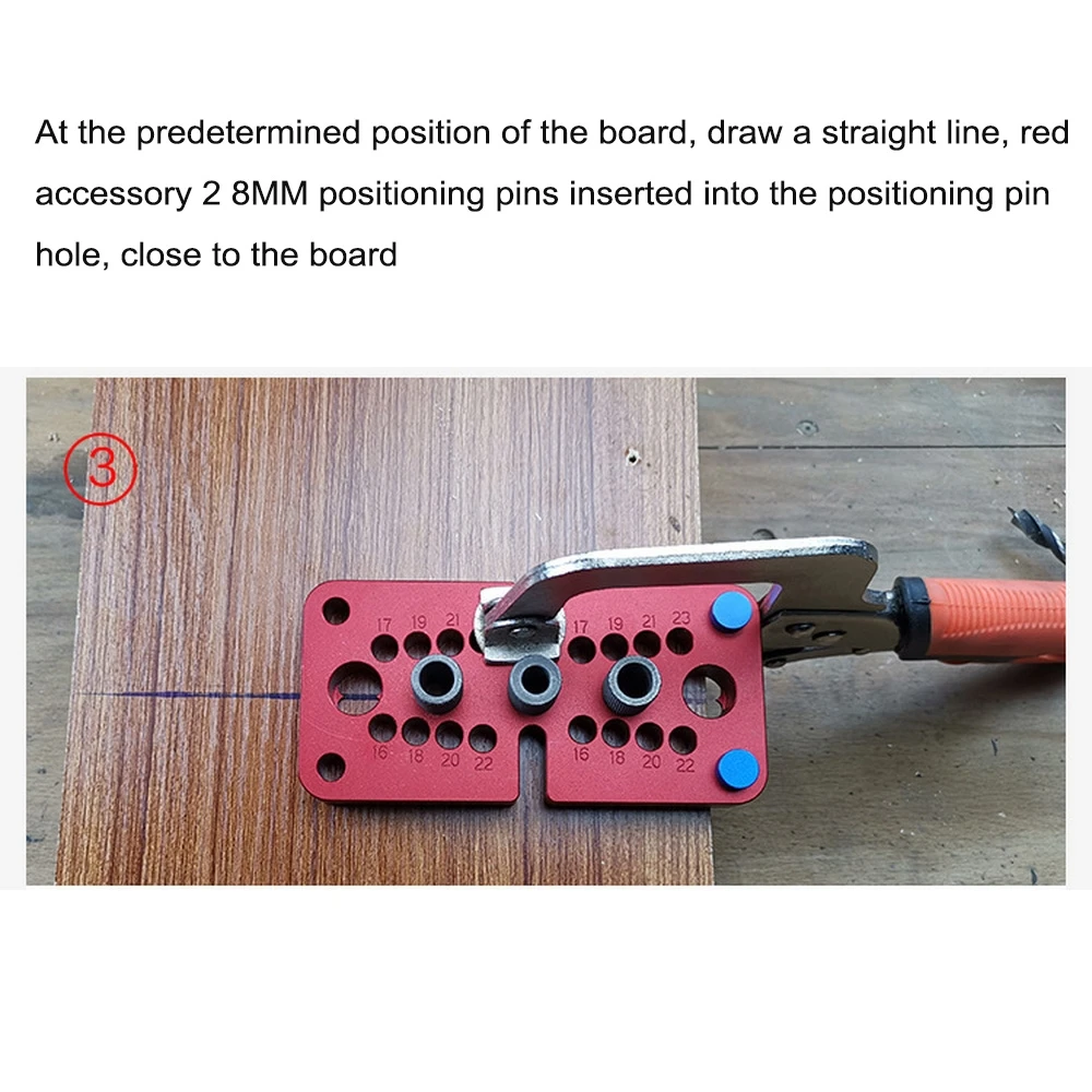 Деревообрабатывающий тройной фиксатор 08350S дырокол для дерева 08600 Дырокол сверло из алюминиевого сплава положение Деревообработка открытие