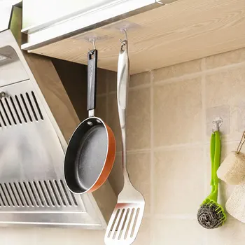 

5pcs Strong Sucker Hanger Hook For Key Towel Kitchen Accessories Hanging Powerful Transparent Wall Hanger Hooks