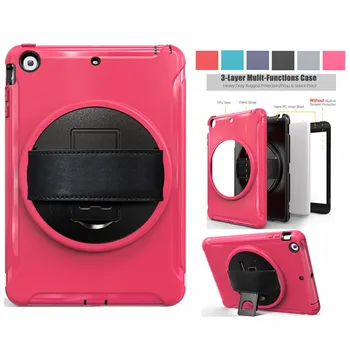 

Case for iPad mini 3 2 1 hand-held Shock Proof full body cover Handle stand sleeve for ipad mini 2 case capa funda