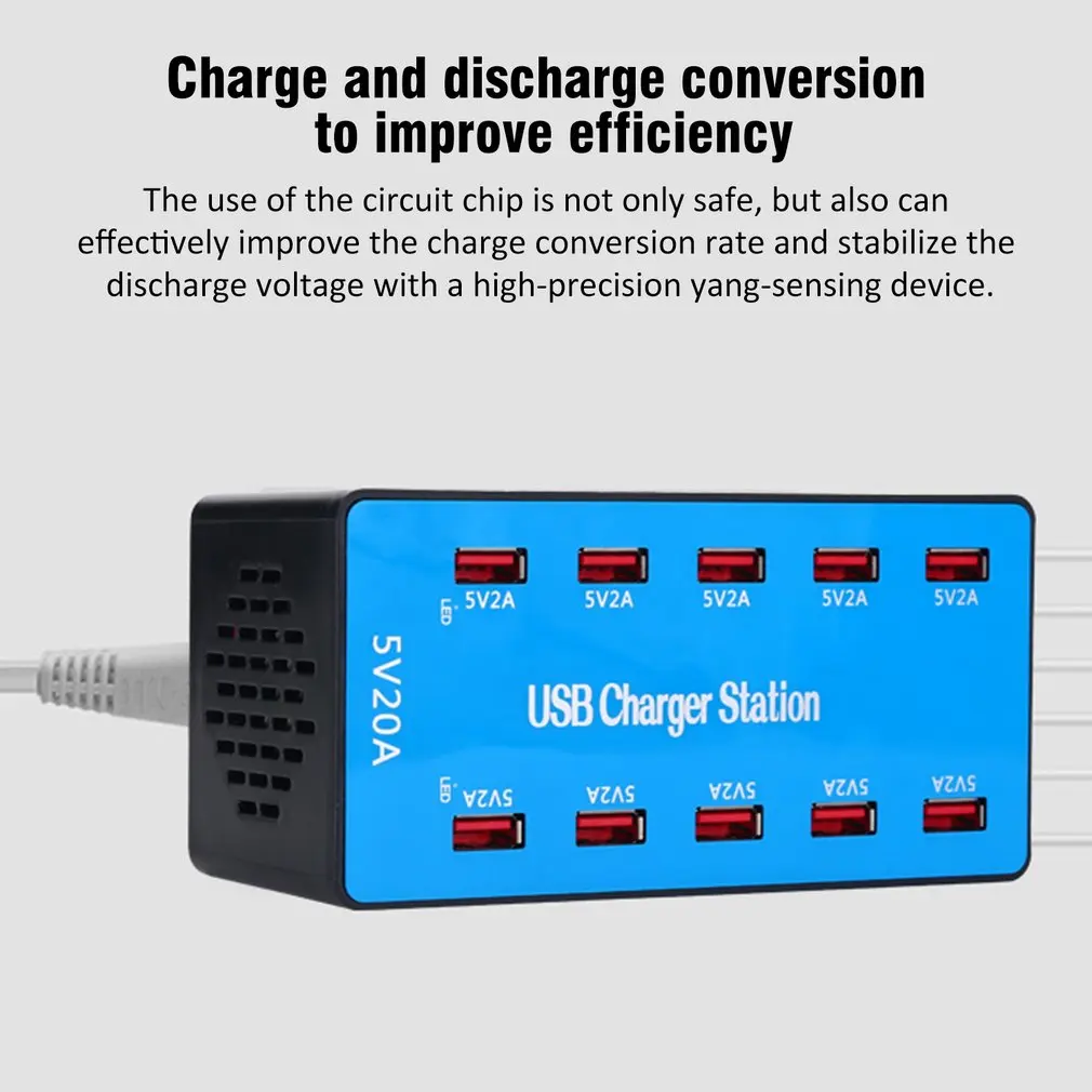 A5B мульти быстрое зарядное устройство USB зарядка несколько 10 USB телефон зарядная станция Универсальный usb-хаб Смарт зарядное устройство