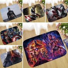1 шт. 40x60 см Marvel Мстители 4 плюшевый коврик Железный человек Капитан Америка Бэтмен хлопок Рождественский подарок для детей
