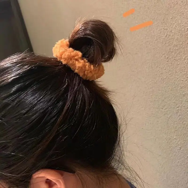 Новые ягнята шерсть Scrunchie для женщин девочек эластичные резинки для волос аксессуары для галстуков для женщин заколки невидимки для волос заколки головной убор