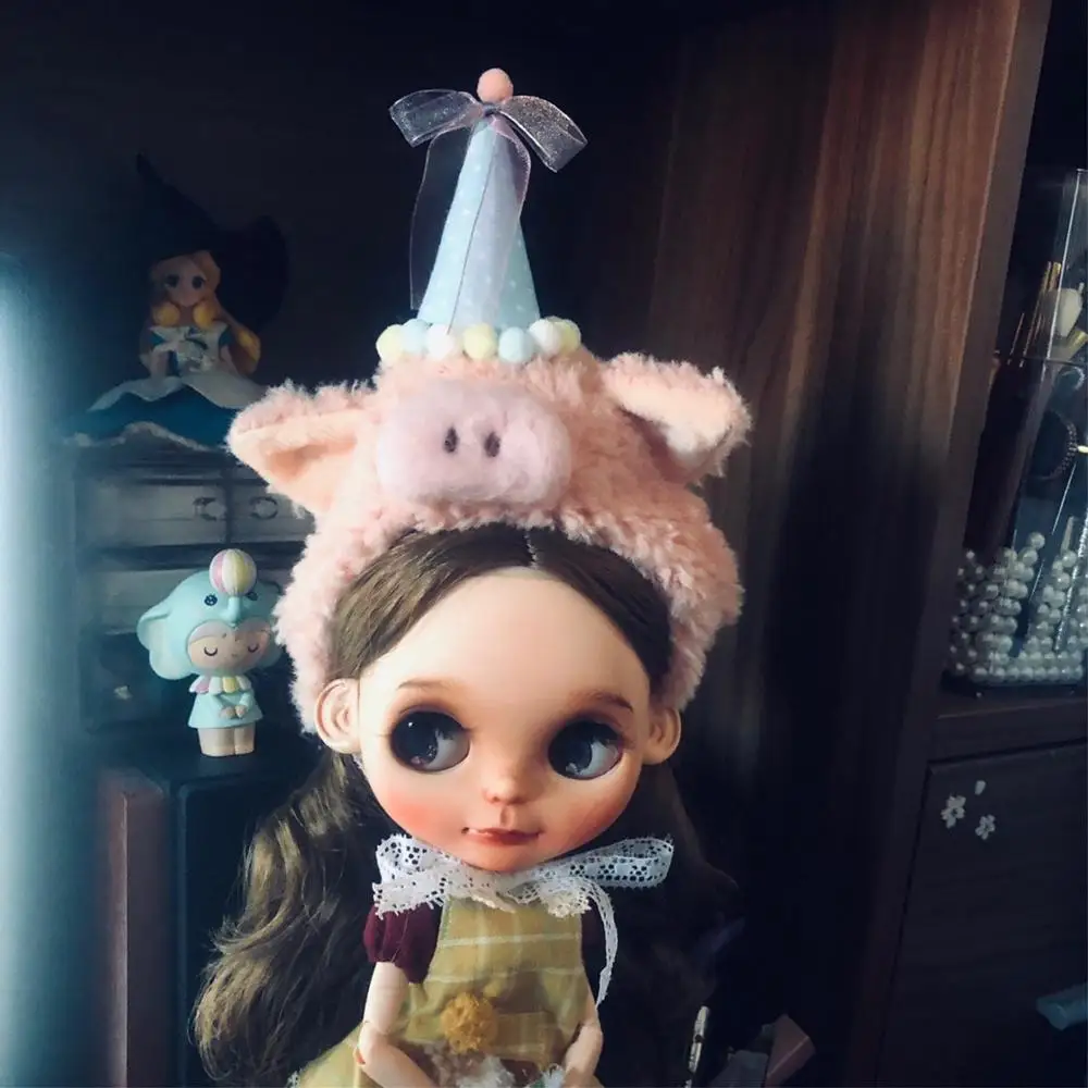 

piggy doll hat for blythe for ob11/for bjd doll 2