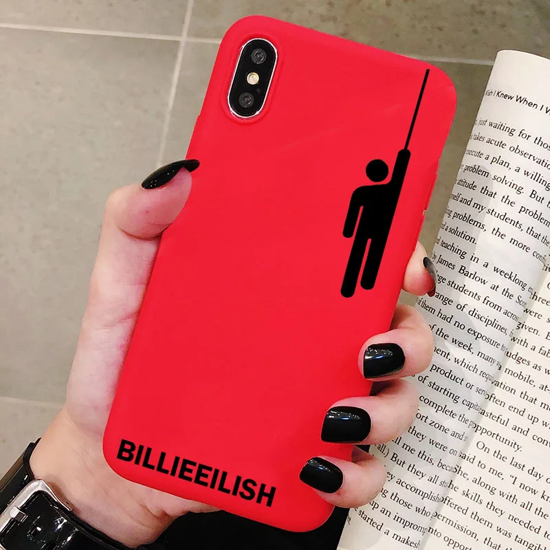 Billie Eilish чехол с логотипом для Xiaomi Redmi Note 7 6 5 5A 4 4X K20 Pro силиконовый чехол Мягкий ТПУ защитный чехол для телефона - Цвет: P1Red