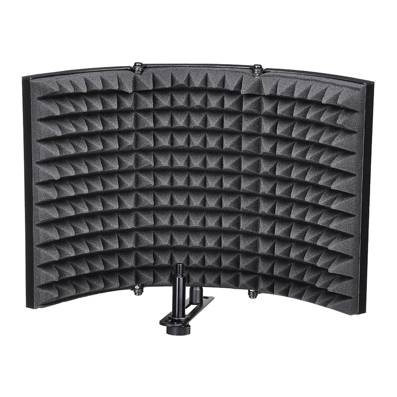 

Microphone Isolation Shield, Studio Mic Sound Absorbing Foam Reflector For Any Condenser Microphone Recording Equipment Studio,