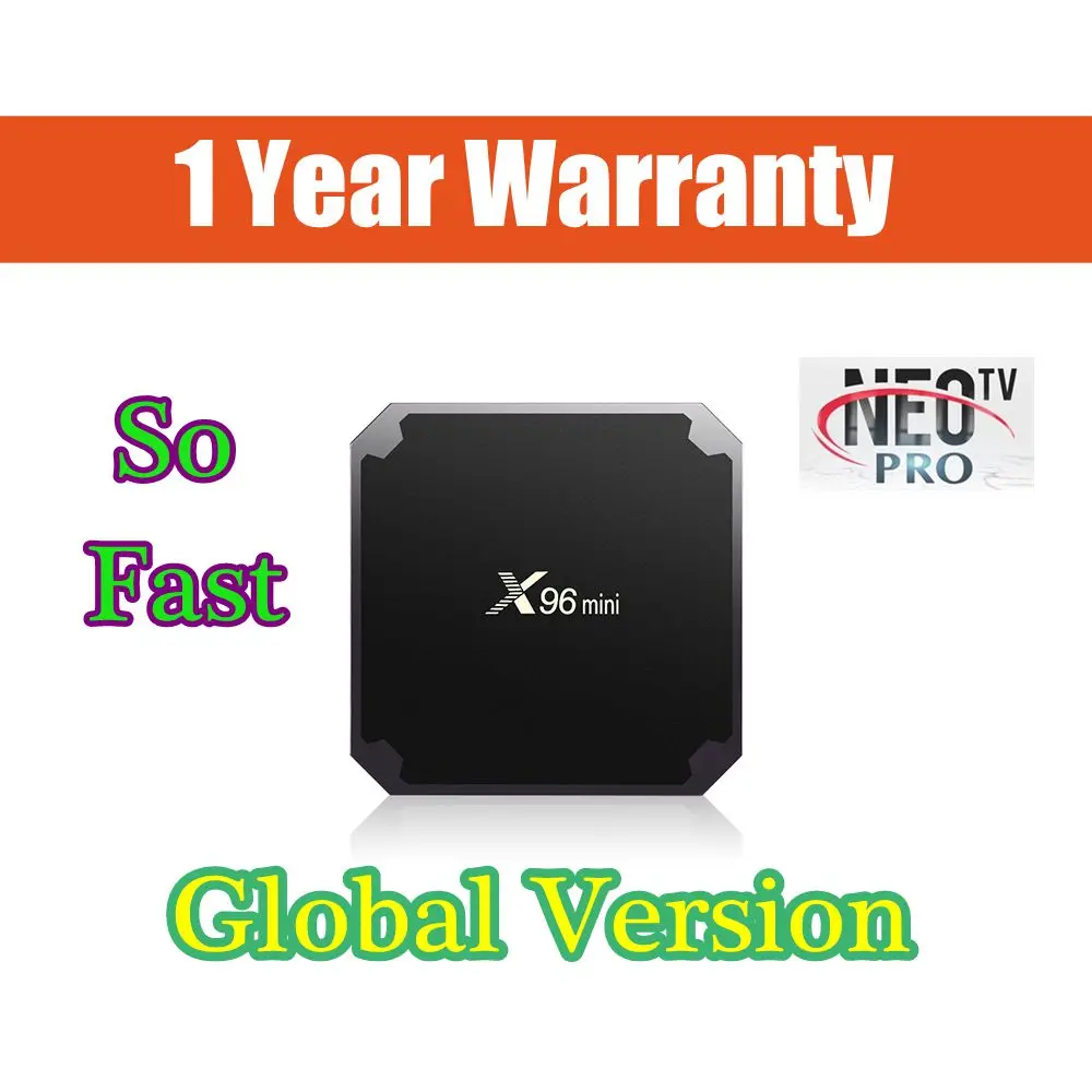 Смарт ТВ Android X96 MINI 1 год гарантии медиаплеер Play Store быстрая телеприставка IPTV BOX X96MINI