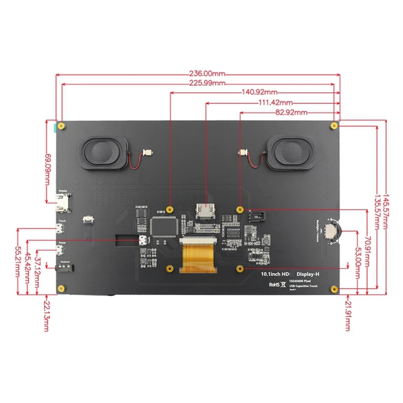 Ҹ 10.1 ġ   4  B ġ ũ IPS 뷮  LCD 1024X600 ÷  Ȧ