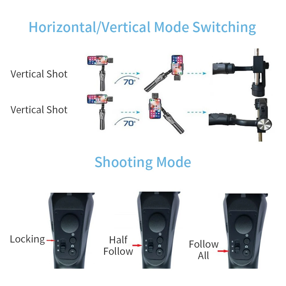 H4 hand-held stabilizer intelligent shooting live anti-shake balance tripod head three-axis follower mobile phone stabilizer