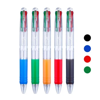 

1PC 4 Colors In 1 Ballpoint Pens Simple Stationery Pens Kawaii Multicolor Ball Pens For Kids Gift School Office Supplies