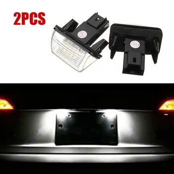 

2pcs 6000K Lumens12V 18 LED Car Number License Tail Plate Lights Light Bulb for Peugeot 307 308 5008 for Citroen C3 C4 C5