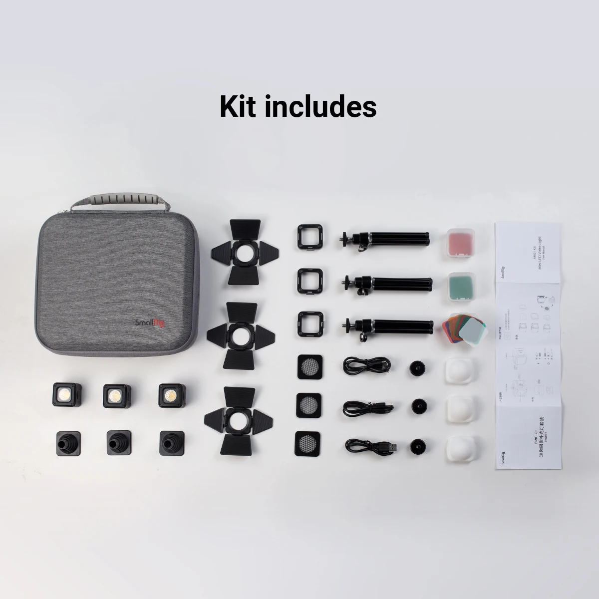 SmallRig Lightweight RM01 LED Video Light Kit Four levels of brightness 3469