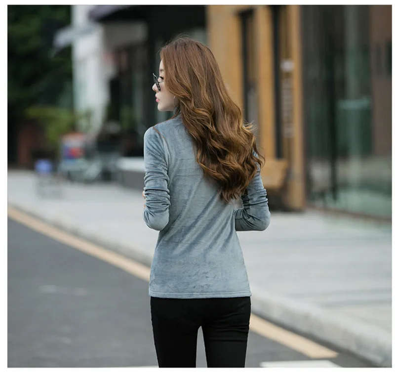 Plus Size 4XL Thick Warm Winter Velvet Top Female Turtleneck Pullovers Long Sleeve Warm Women's Turtleneck Sweater Shirt Lady Plus Size 4XL Thick Warm Winter Velvet Top Female Turtleneck Pullovers Long Sleeve Warm Women's Turtleneck Sweater Shirt Lady