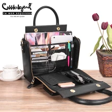 Cobbler Legend супер сумка-Органайзер из натуральной кожи черная сумка-мессенджер дизайнерские сумки с верхней ручкой женская сумка-тоут мягкая сумка