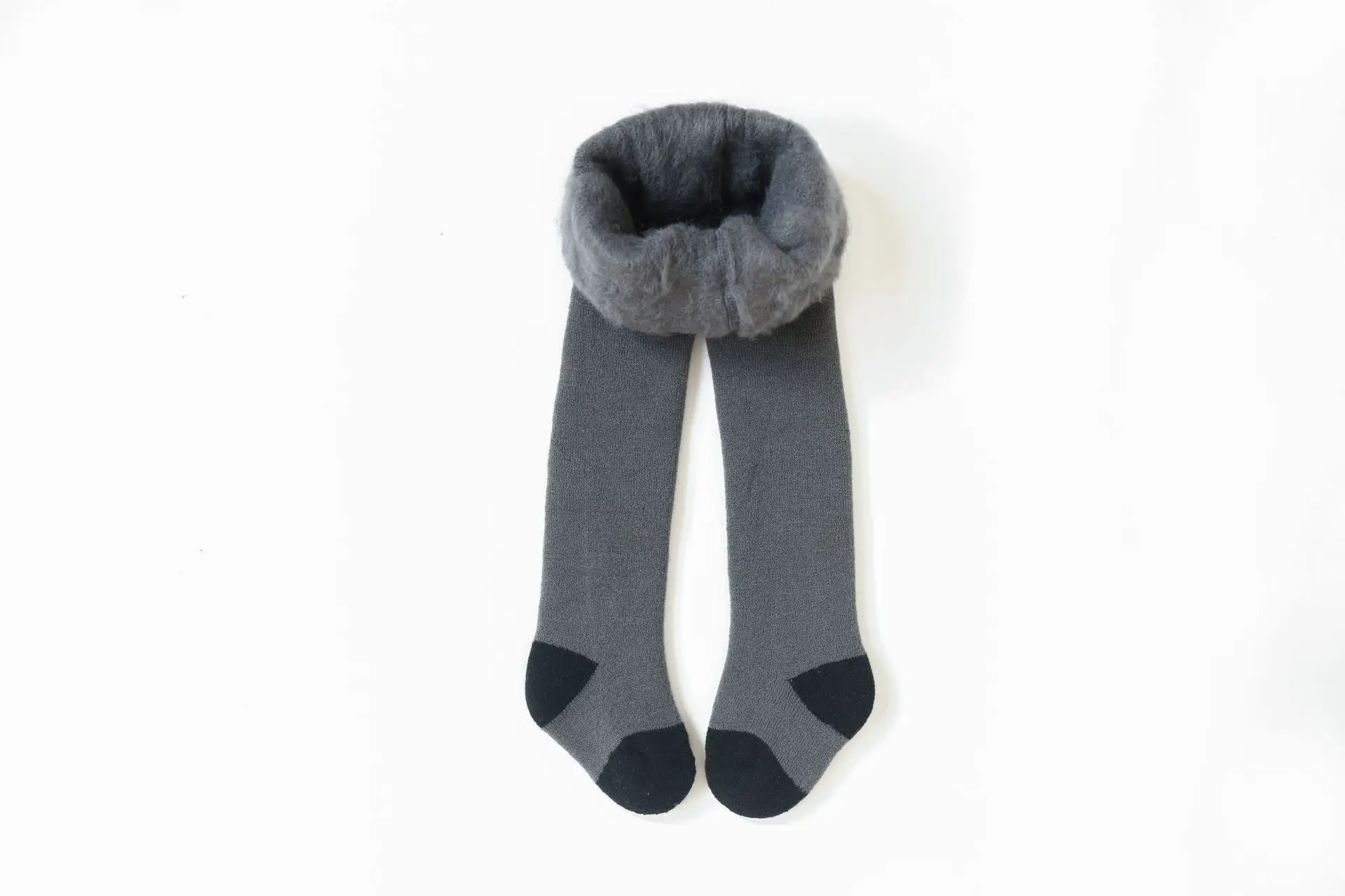 Dark Grey Осенне-зимние детские колготки, хлопковые теплые колготки для новорожденных девочек, однотонные бархатные плотные колготки для малышей - Цвет: Dark Grey