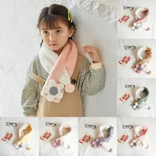 Осень-зима; Новинка; имитация кроличьей шерсти; чистый цвет; Детский шарф для маленьких мальчиков и девочек; Плюшевые Теплые шарфы с медвежонком на шее