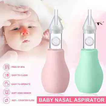 

Baby Nasal Aspirator Nose Cleaner For Newborn Baby Snot Absorb Baby Care Safety Silicone /PP Material Anti-adverse Current