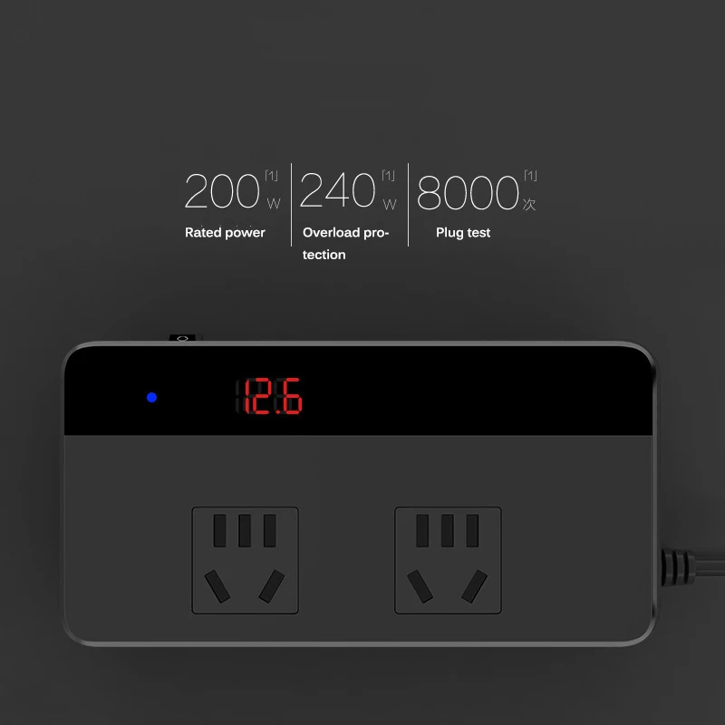 

150W Car Inverters Car Auto Convertor DC 12V To AC 220V With 4 USB Ports 2 220v Sockets Fast Charger Separator Car Accessories