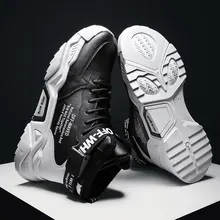 Зимняя мужская обувь из хлопка; повседневные Молодежные бархатные теплые высокие кроссовки; мужская хлопковая обувь; Мужская нескользящая обувь на высоком каблуке