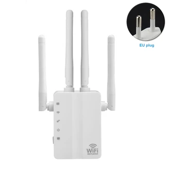 

1200Mbps Signal Booster Home Office Full Coverage 2.4GHz 5GHz Dual Band Network WIFI Repeater Portable Range Extender Smart